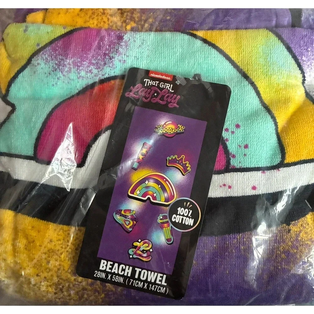 That girl lay lay cotton beach towel